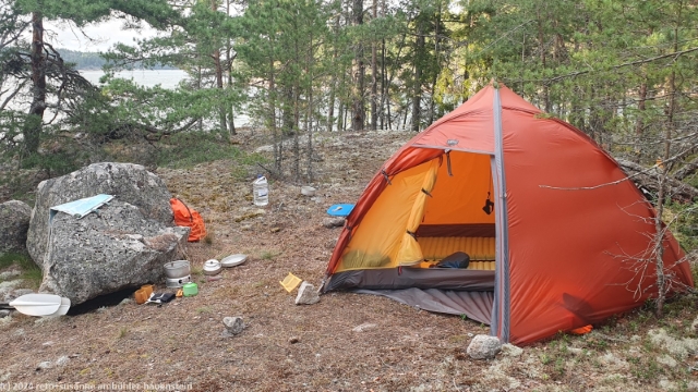 camp kaellarudden an der nordkueste der insel lillandet