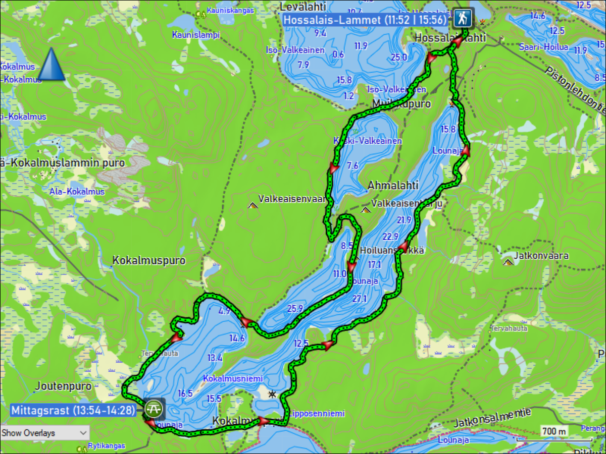 wegstrecke der rundwanderung kokalmus im hossa nationalpark