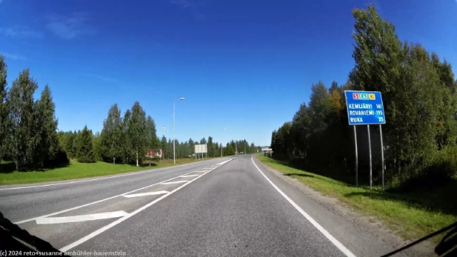 distanztafel entlang der strasse 5