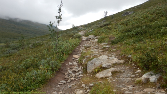 aufstieg richtung garddenvaggi im verlauf des kungsleden