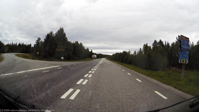 abzweigung von der E45 in die strasse 805 nach kvikkjokk