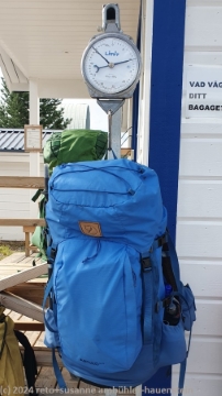 susannes rucksack wiegt 10.4 kg