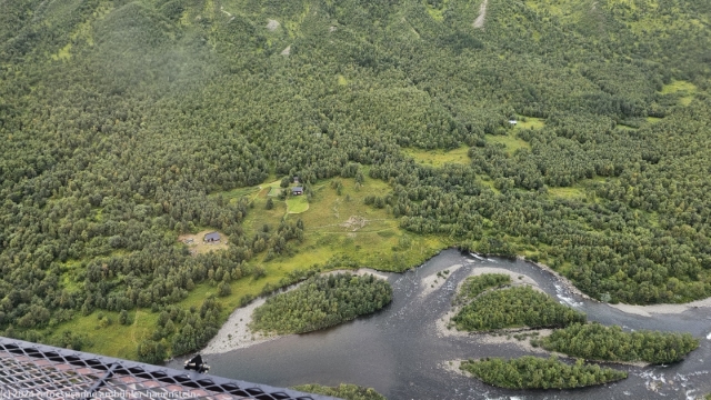 blick aus dem helikopter auf njunjes