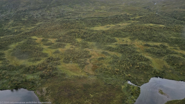 blick aus dem helikopter auf den padjelanta