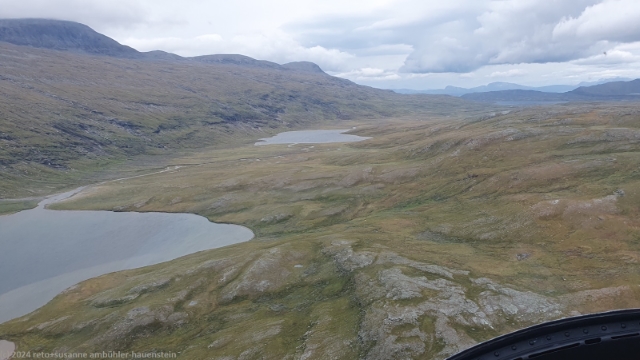 blick aus dem helikopter auf den alep pallaure und den vuolep pallaure