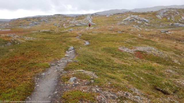 aufstieg richtung garrajvejavratja im verlauf des padjelantaleden