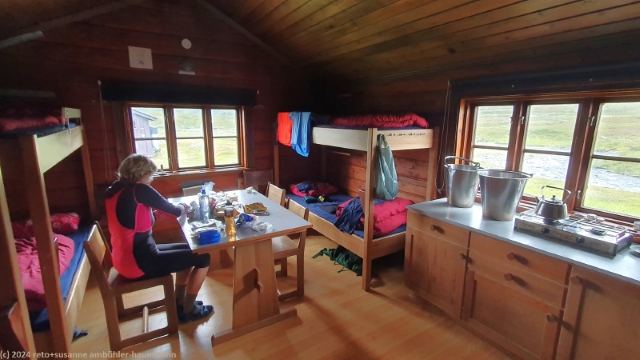 unsere 6-bett-huette bei den darreluoppal fjaellstugorna