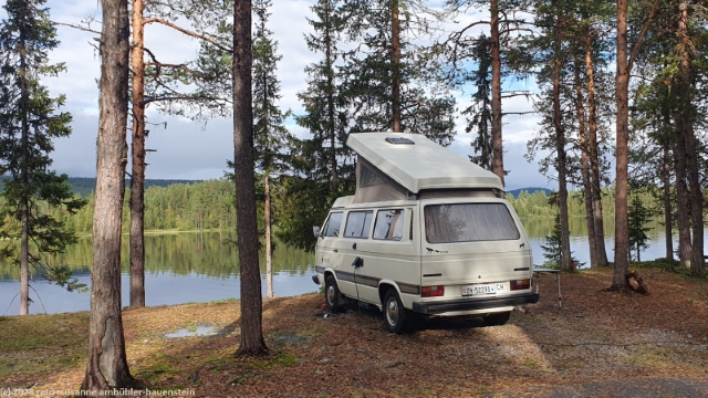 unser jogi auf dem naturnahen camping arrenjarka