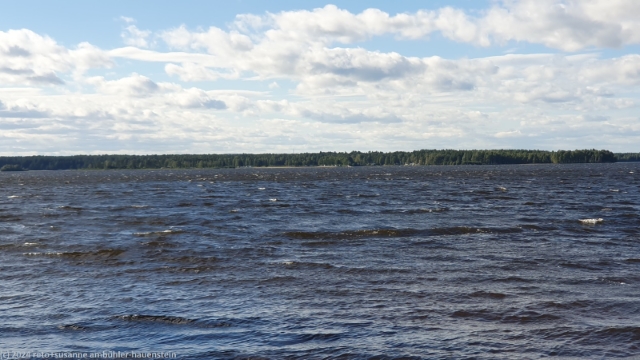 blick von lulea ueber den lulefjaerden auf den first camp lulea