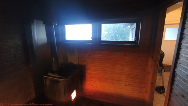 ofen in der sauna beim first camp lulea