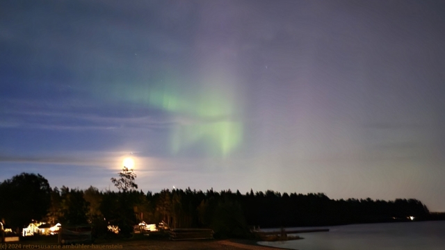 polarlichter ueber dem first camp lulea
