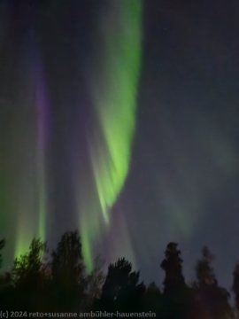 polarlichter ueber dem first camp lulea