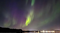 polarlichter ueber dem first camp lulea
