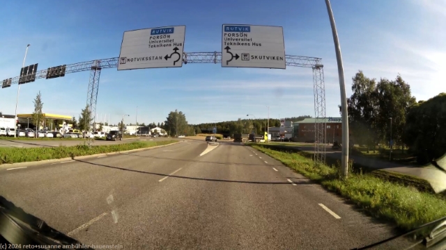 kreisel im verlauf des bodenvaegen in lulea