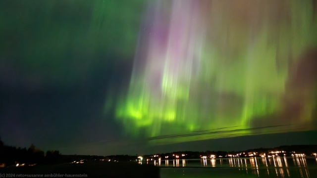 polarlichter ueber dem bergafjaerdens camping