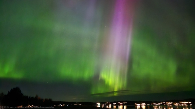 polarlichter ueber dem bergafjaerdens camping