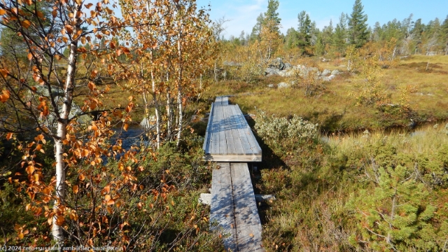 bruecke ueber den naessjoebaecken im verlauf des suedlichen kungsleden