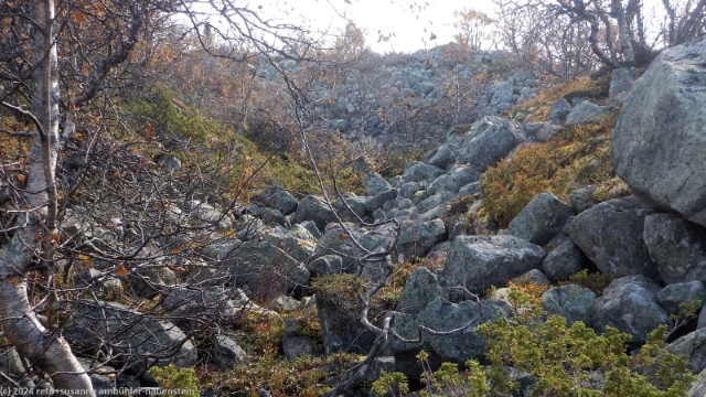 steinbruch bei olasen entlang des suedlichen kungsleden