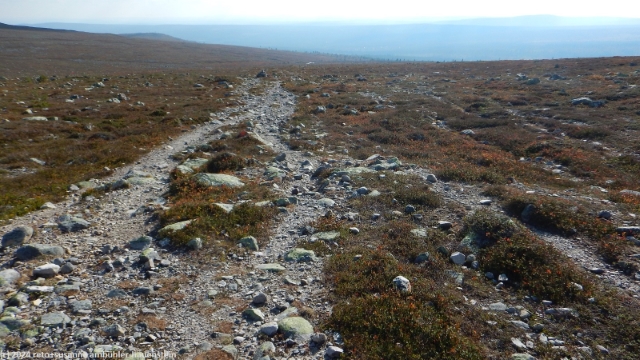 pfad des suedlichen kungsleden ueber des langfjaellet
