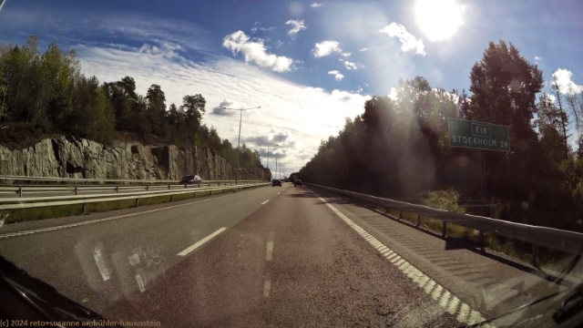 distanzschild stockholm entlang der E18