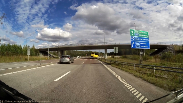 ausfahrt von der strasse 265 in die strasse 264