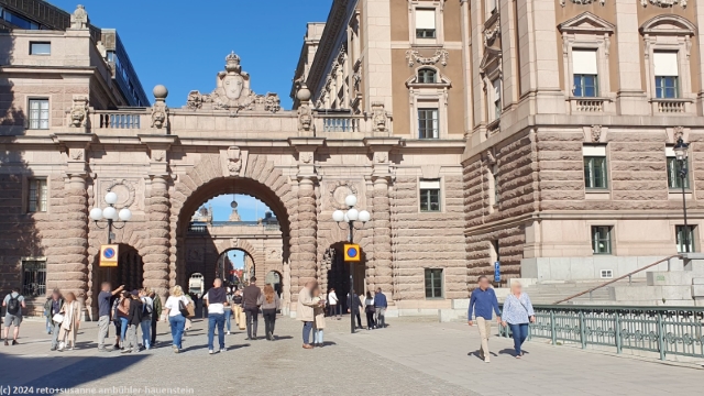riksgatan im zentrum von stockholm