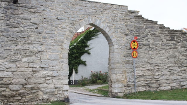 fiskarporten in der hamnmuren zwischen dem hafen und der altstadt von visby
