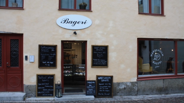 warfsholm bageri an der soedra kyrkogatan in der altstadt von visby