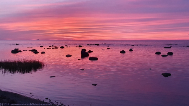 intensives abendrot bei visby