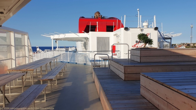 oberdeck auf der faehre von visby nach oskarshamn