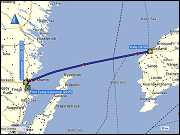 karte der fahrt vom camping visby strandby via coop nach ljugarn und zurueck zum hafen von visby, karte der rundwanderung am strand von ljugarn, karte der ueberfahrt mit der faehre von visby nach oskarshamn sowie fahrt vom hafen zum first camp gunnarsoe bei oskarshamn