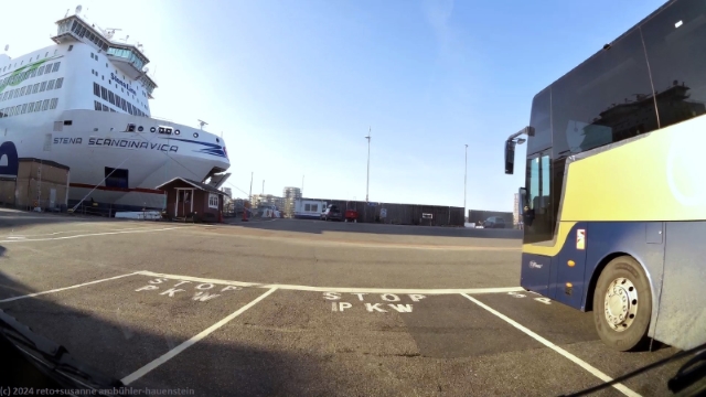 unsere faehre stena scandinavica im hafen von goeteborg