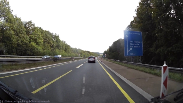 ausfahrt bad kissingen im verlauf der A7