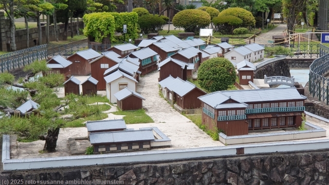 modell der siedlung dejima in nagasaki