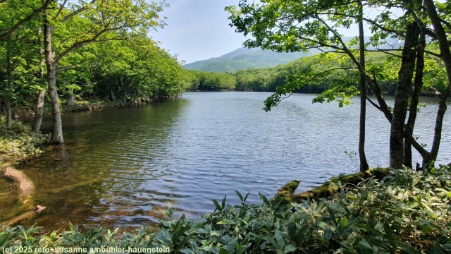 yonko lake (4th lake) entlang des goko lakes trail im shiretoko nationalpark