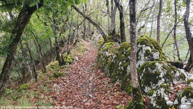 steiler aufstieg richtung les coperies