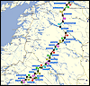 tatsaechliche wegstrecke abisko - hemavan mit tagesetappen